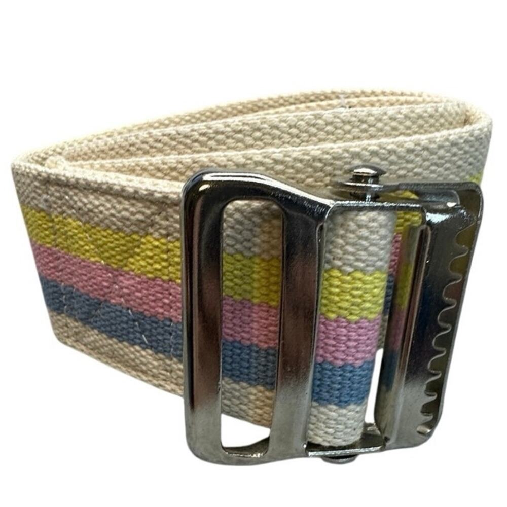 Sammons Preston Gait Belt Cotton Pastel Stripe Retro Kidcore NWOT